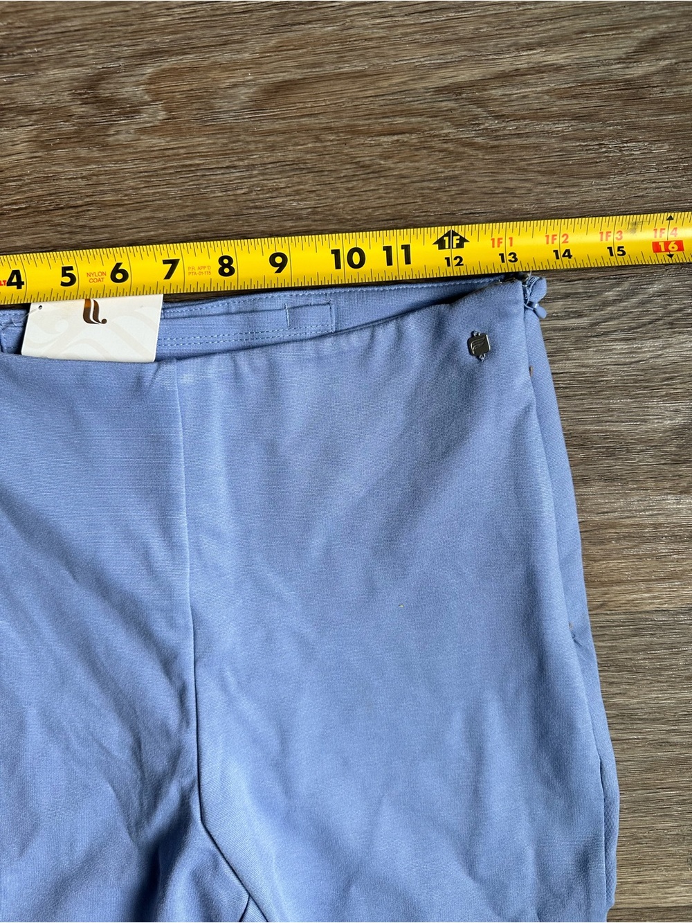 Fabletics 24/7 Skinny Leggings Blue High Rise Zipper Ankle Slit‎ Size Medium 8 - Picture 6 of 7